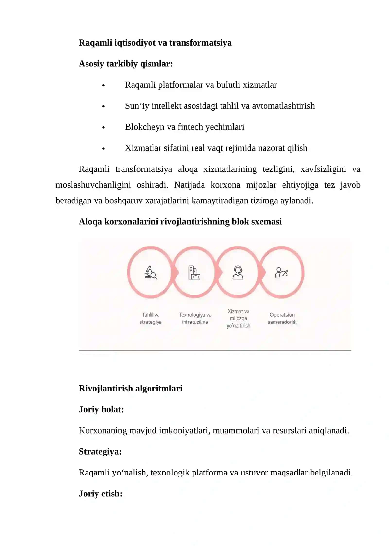 Aloqa korxonalarini rivojlantirish 2