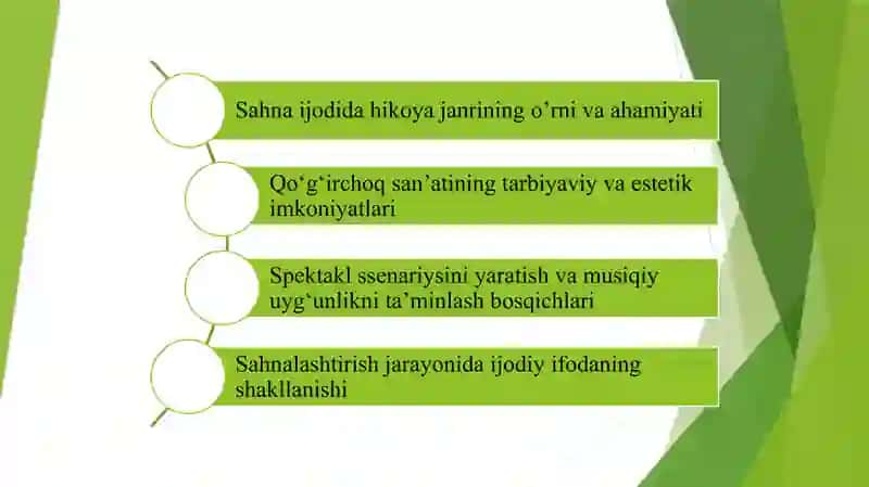 Hikoya asosida qo’shiqlar bilan uyg’unlashtirilgan spektakl 2