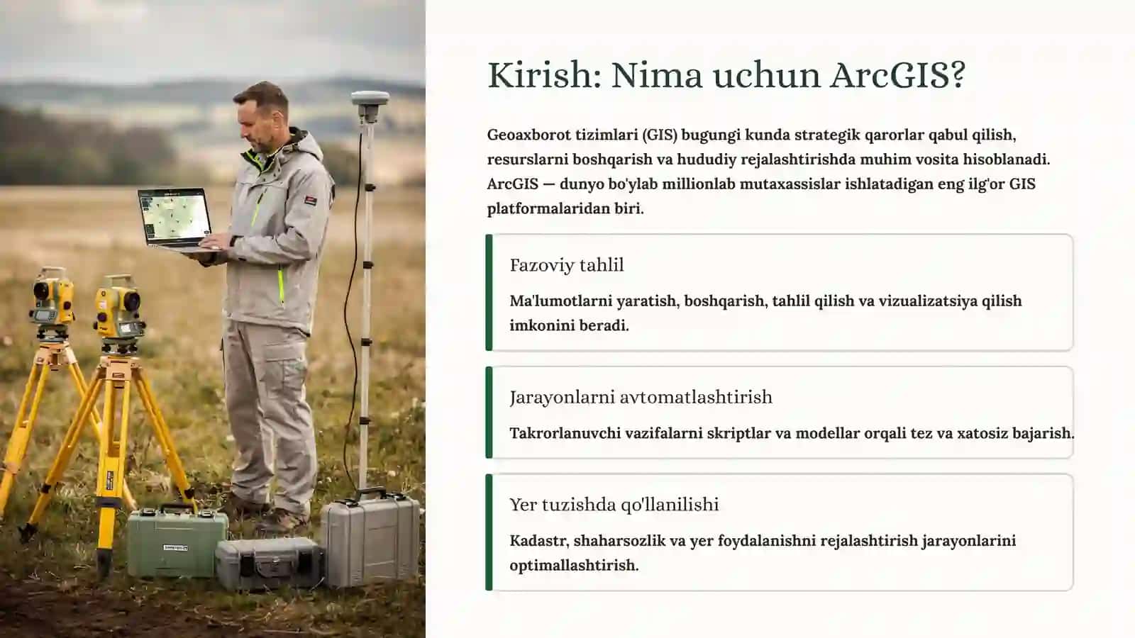 ArcGIS: Yer Tuzish Loyihalash Avtomatlashtirish Tizimi 2