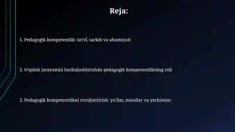 Pedagogik kompetentlik: Ta'rif va tarkibiy qismlar 2