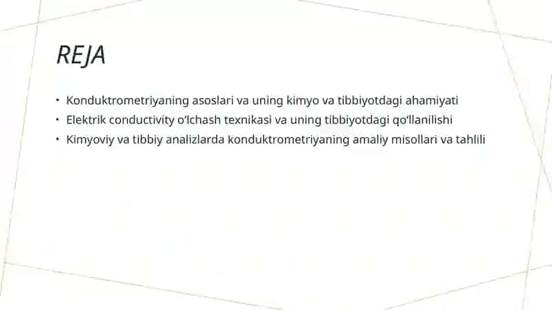 Konduktrometriya Kimyo va tibbiyot nuqtayi nazari 2