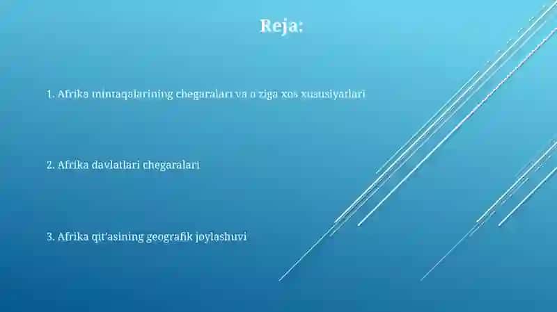 Afrika materigi geografik joylashivi va chegaralari 2