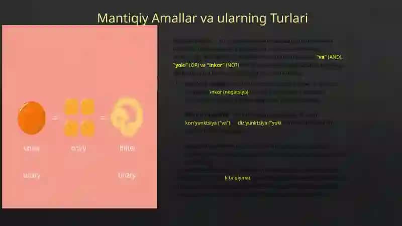 Mantiq funksiyalar 2