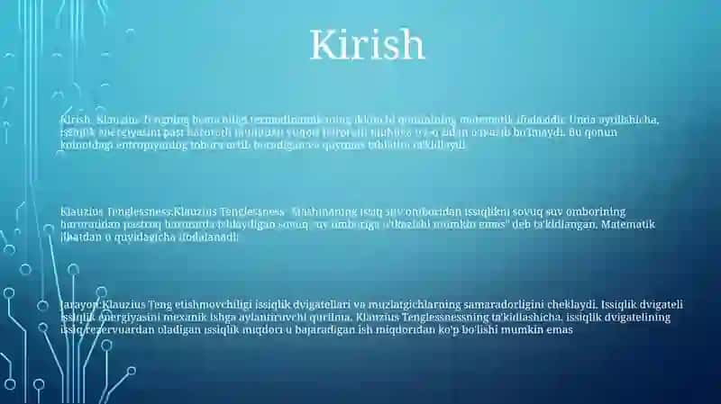 Klauzius Tengsizligi 2