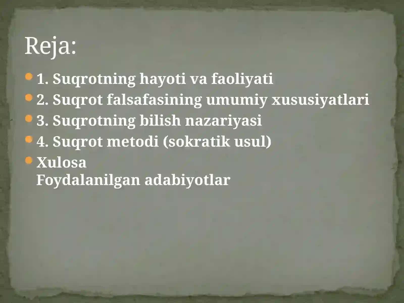 Suqrot falsafasi 2