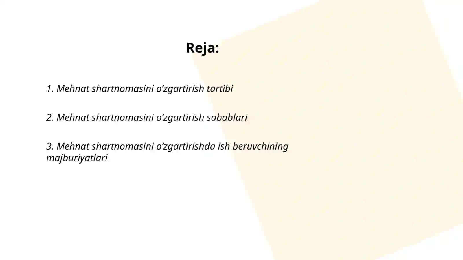 Mehnat shartnomasini o‘zgartirish 2