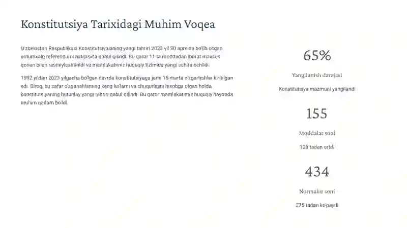 O'zbekiston Respublikasi Konstitutsiyasiga kiritilgan o'zgarishlar 2