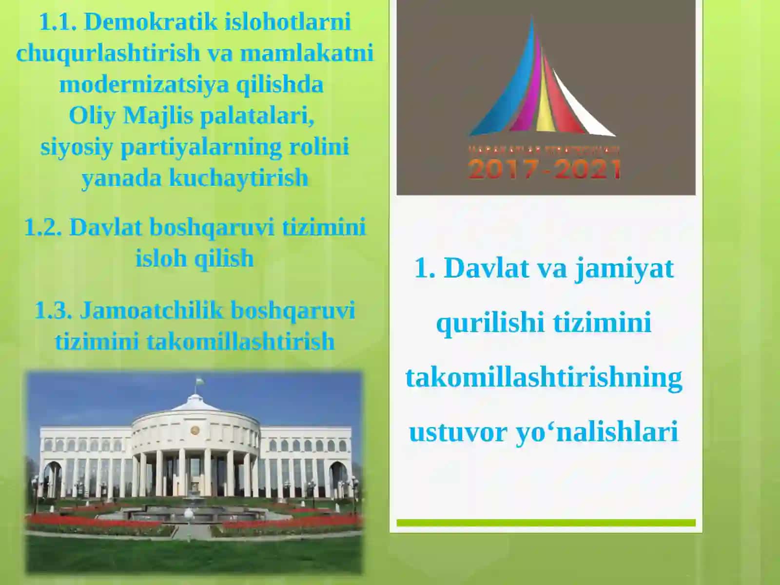 O‘zbekistonni rivojlantirish harakatlari 2