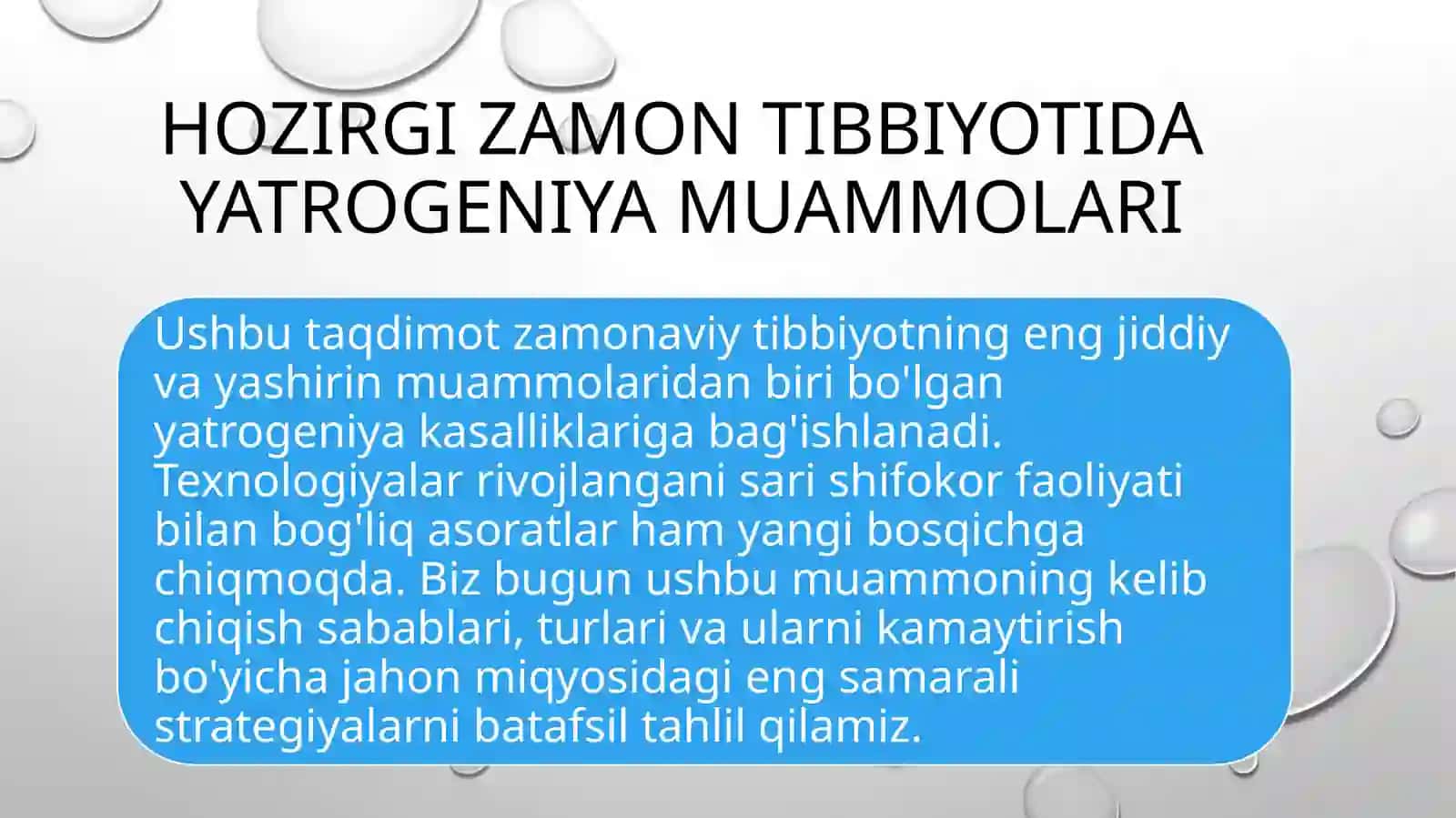 Hozirgi zamon tibbiyotida yatrogeniya muammolari 2