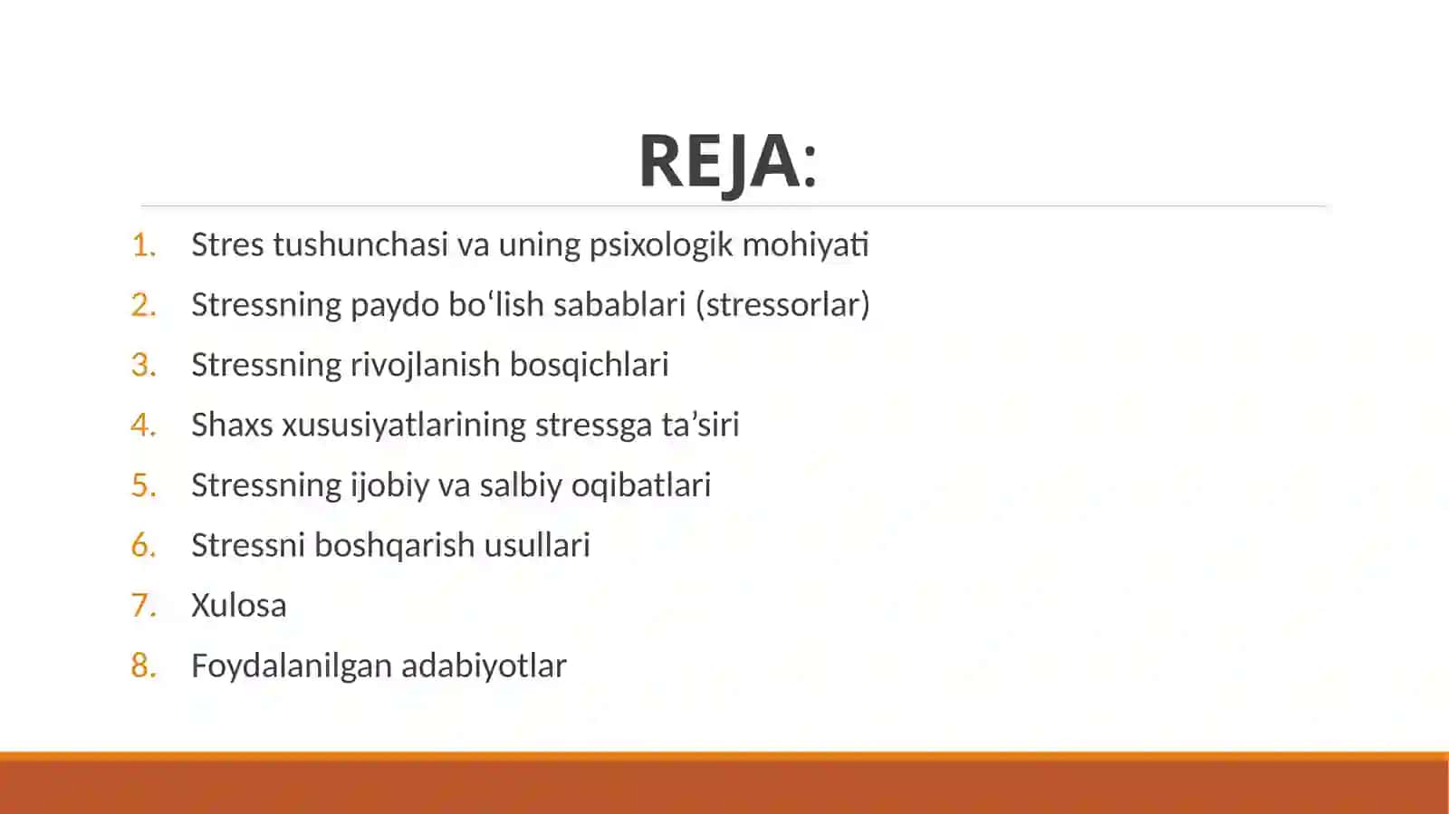STRESS PSIXOLOGIYASI, STRESSNING PAYDO BO‘LISHI VA RIVOJLANISHI, SHAXS XUSUSIYATLARINING AHAMIYATI 2