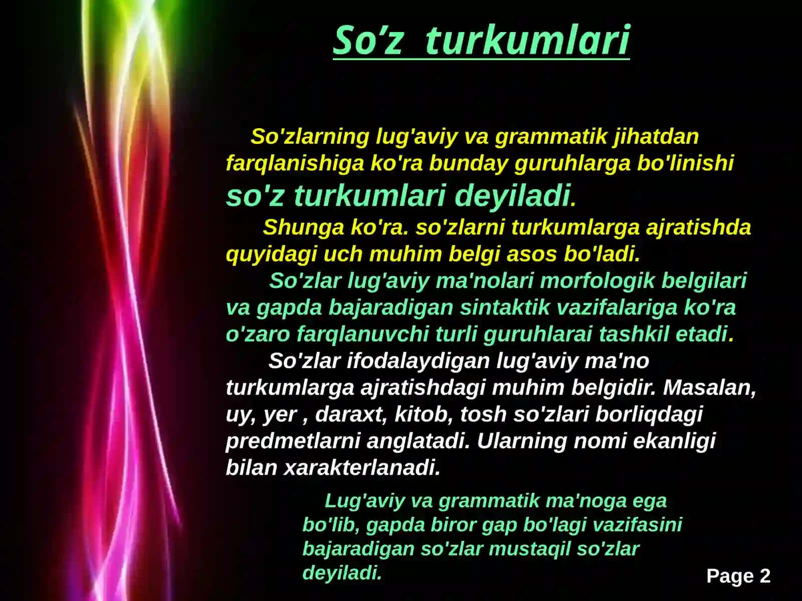 O’zbektilida–So’zturkumlaritasnifi 2