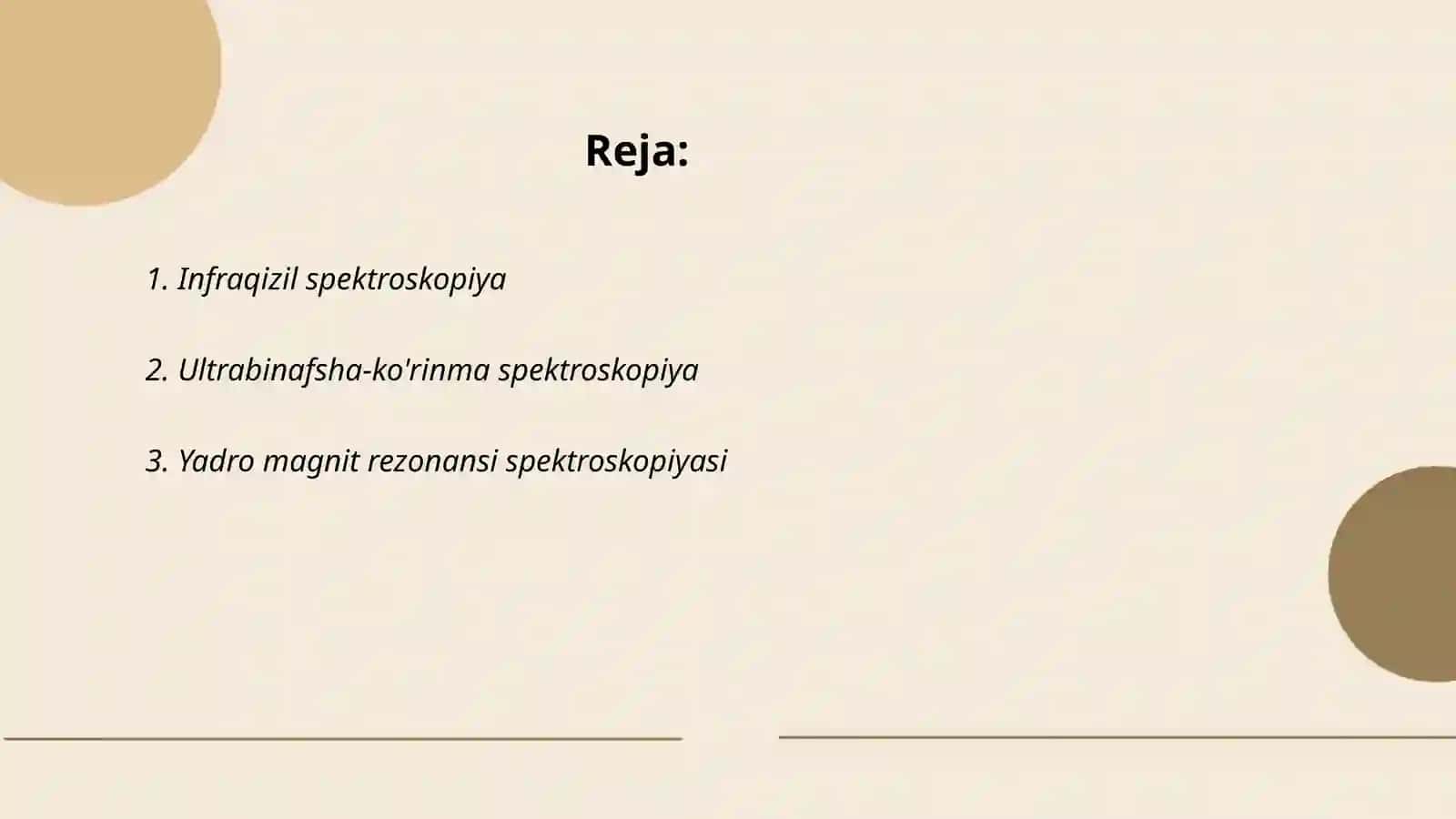 Spektroskopik usullar 2
