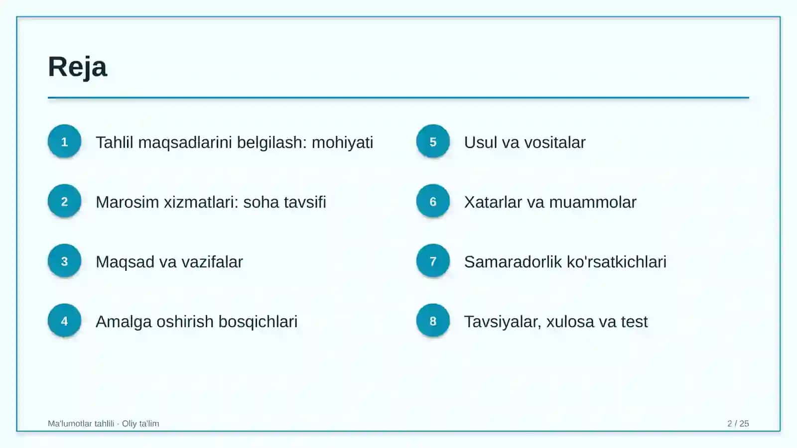 marosim xizmatlarida tahlil maqsadlarini belgilash 8214 2