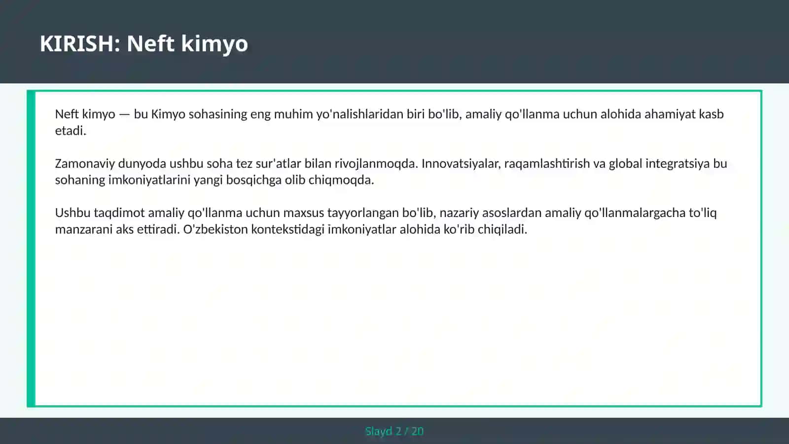 Neft Kimyo 2