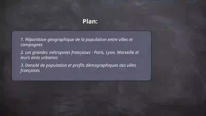 Les villes de la France. La population française 2