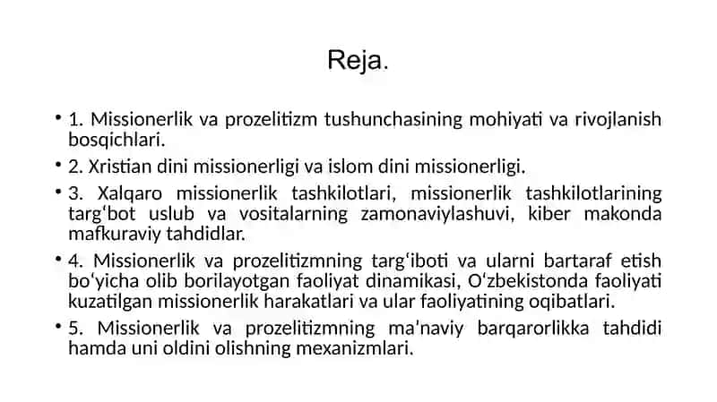 Missionerlik va Prozelitizmning Siyosiy-Ijtimoiy Xavfi 2