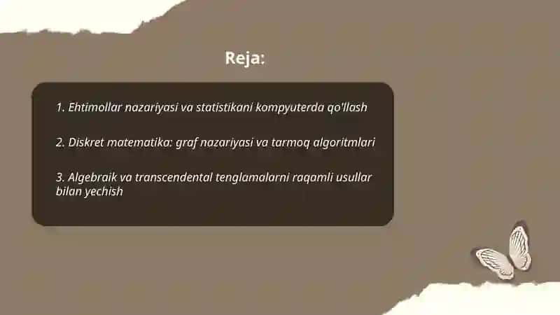 Ehtimollar nazariyasi va statistika 2