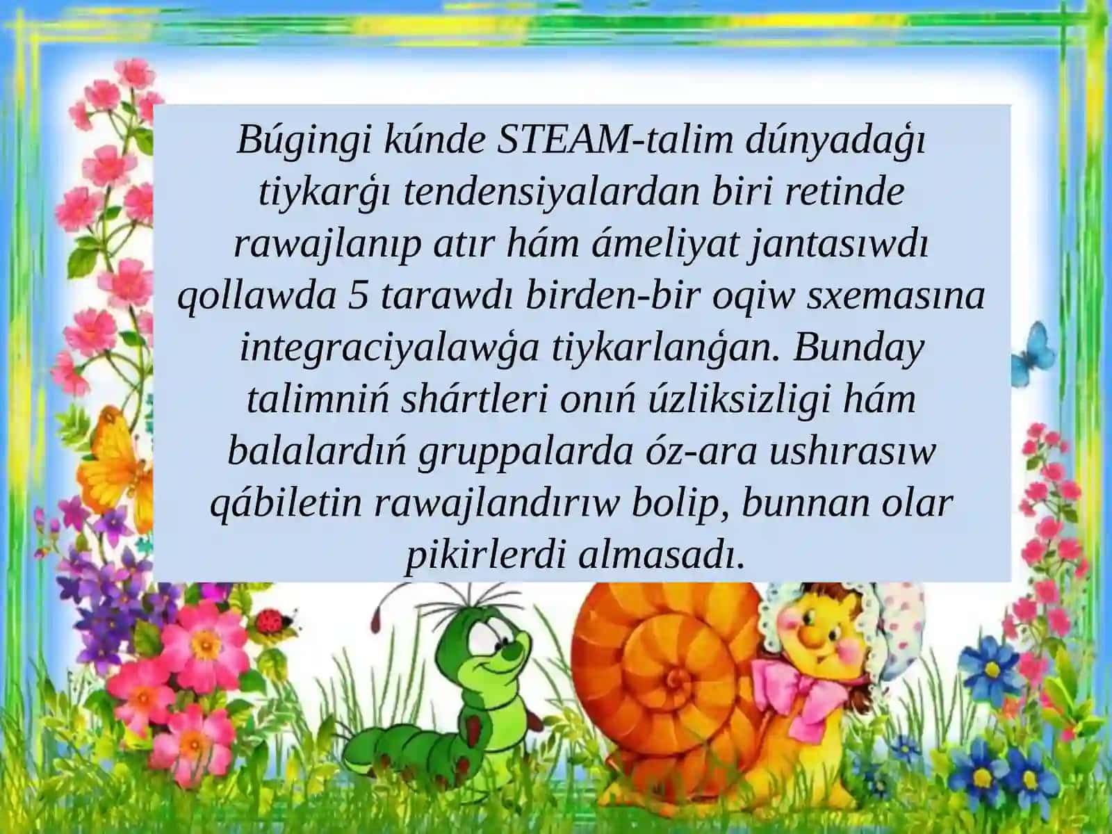 Zamanagóy STEAM qatnası - dáwir talabı 2