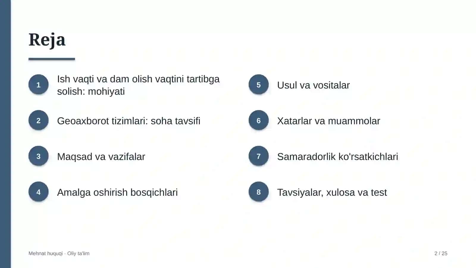 geoaxborot tizimlarida ish vaqti va dam olish vaqtini tartibga solish 5074 2