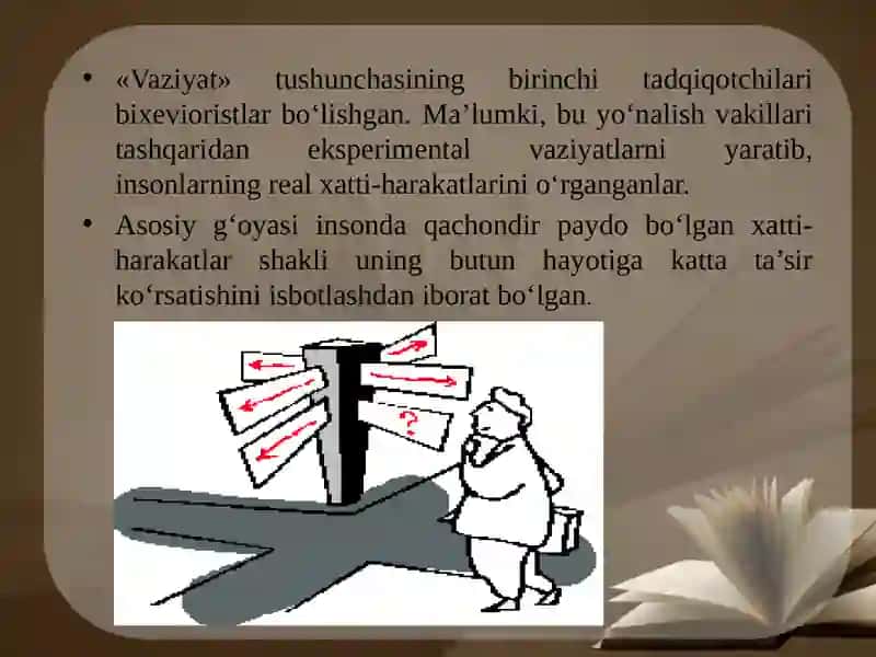 Vaziyat tushunchasi 2