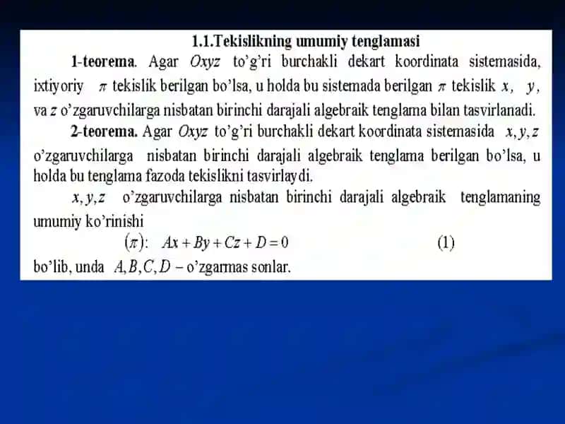 Fazoda tekislik 2