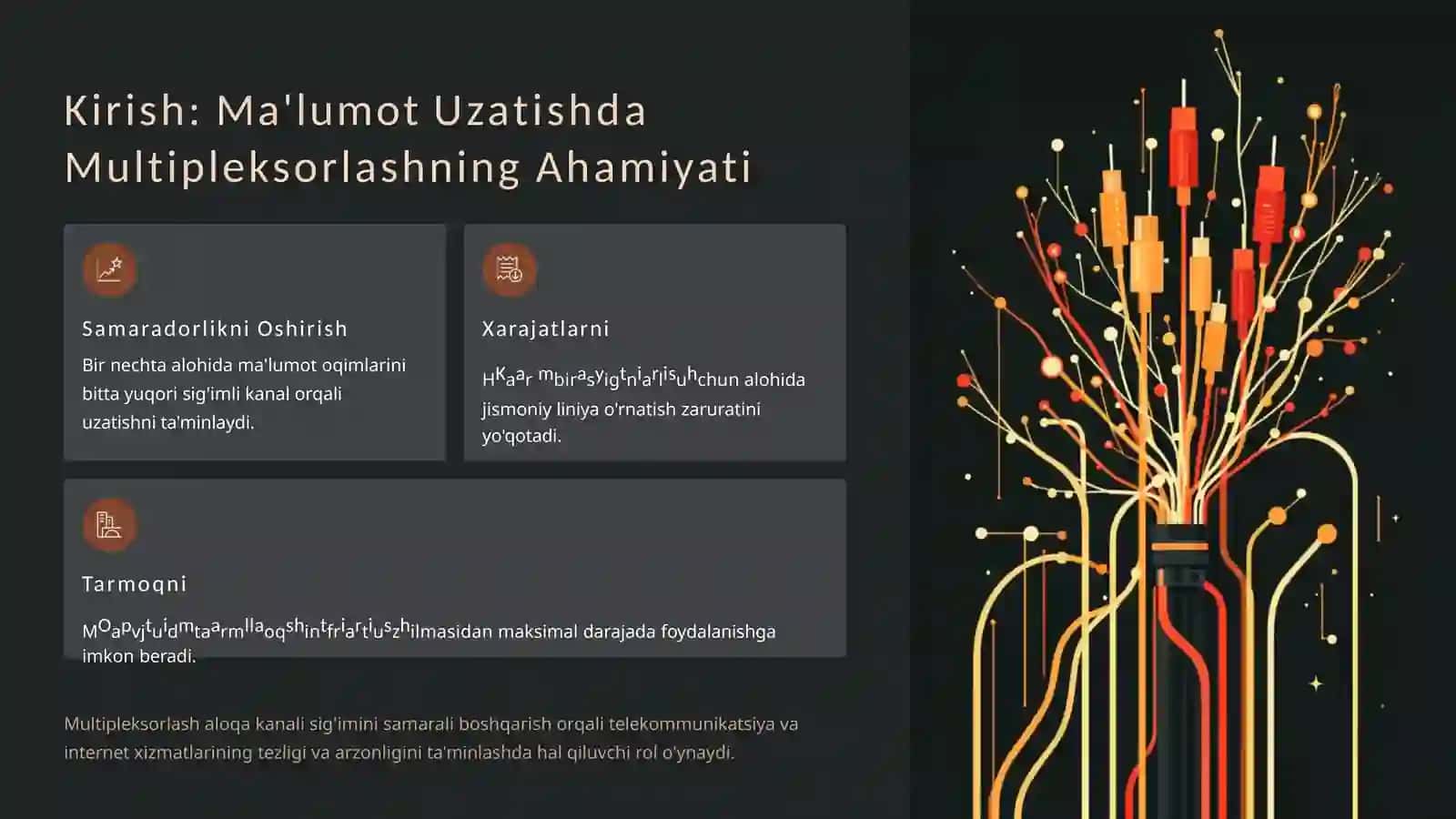 Multipleksorlash va De- multipleksorlash: Tushunchalar va Ilovalar 2