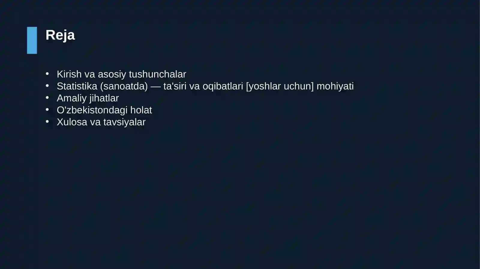 Statistika (sanoatda) — ta'siri va oqibatlari [yoshlar uchun] 2
