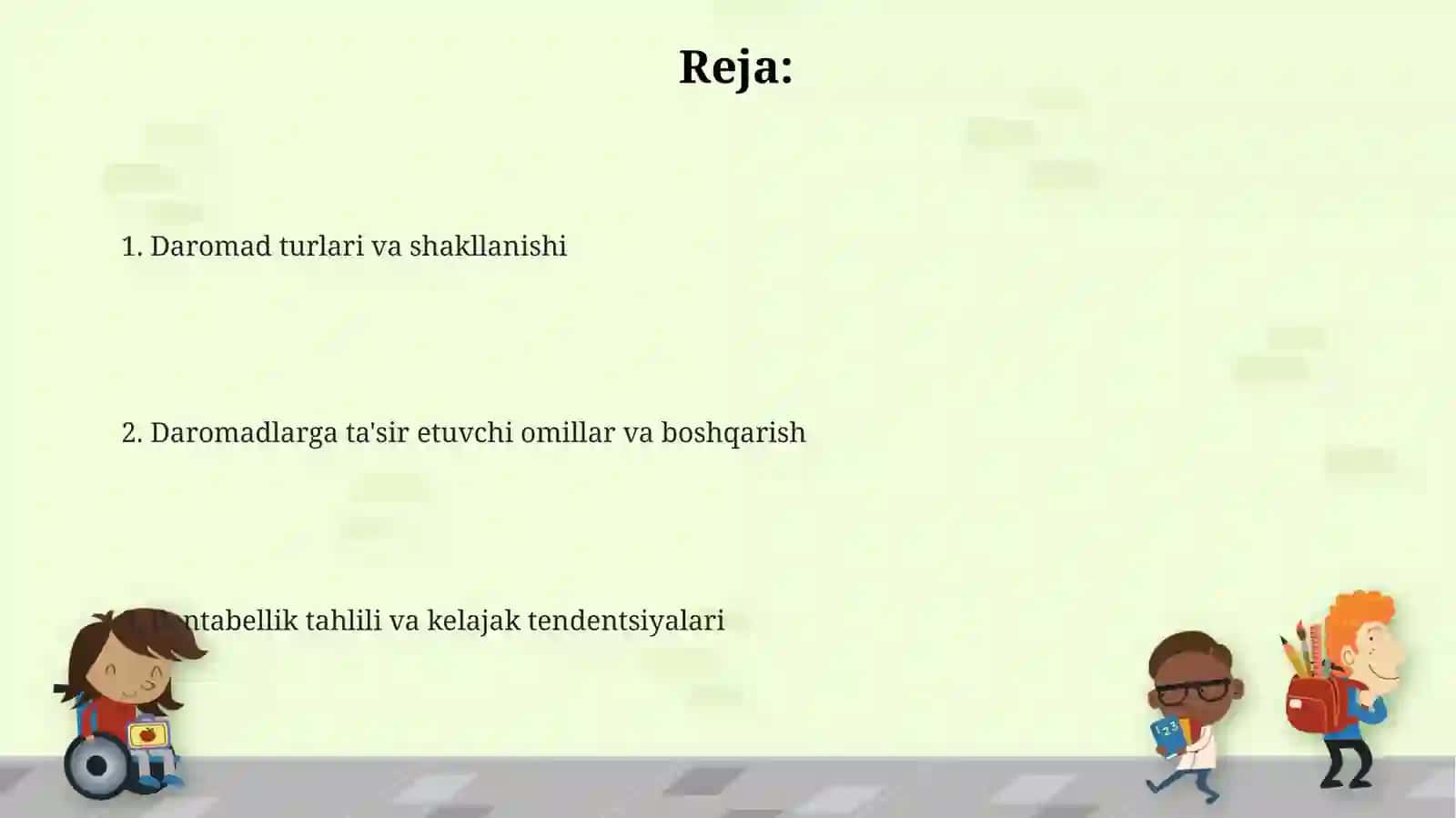 Savdo korxonalarining daromadlari 2