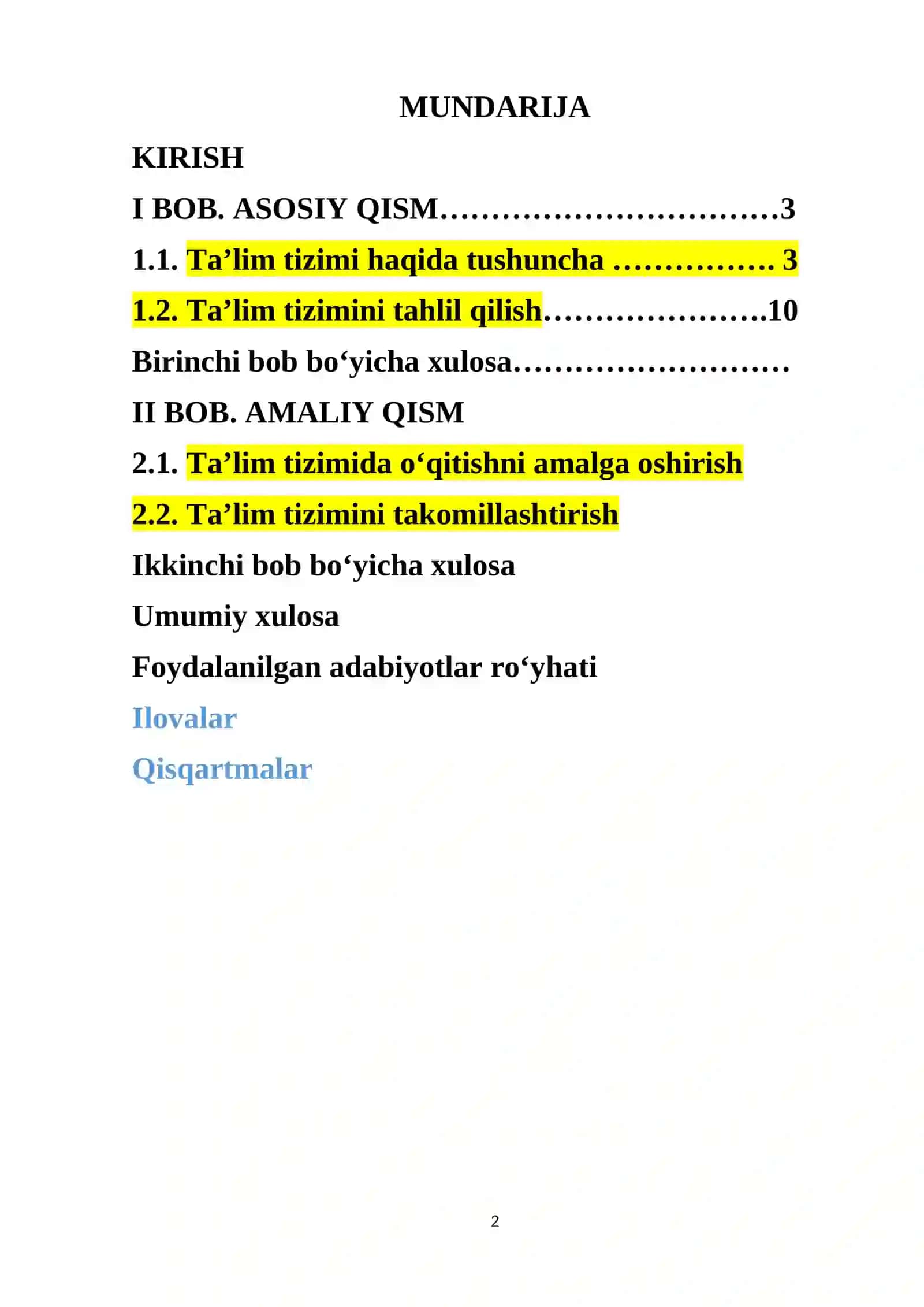 Ta’lim tizimini raqamlashtirisj 2