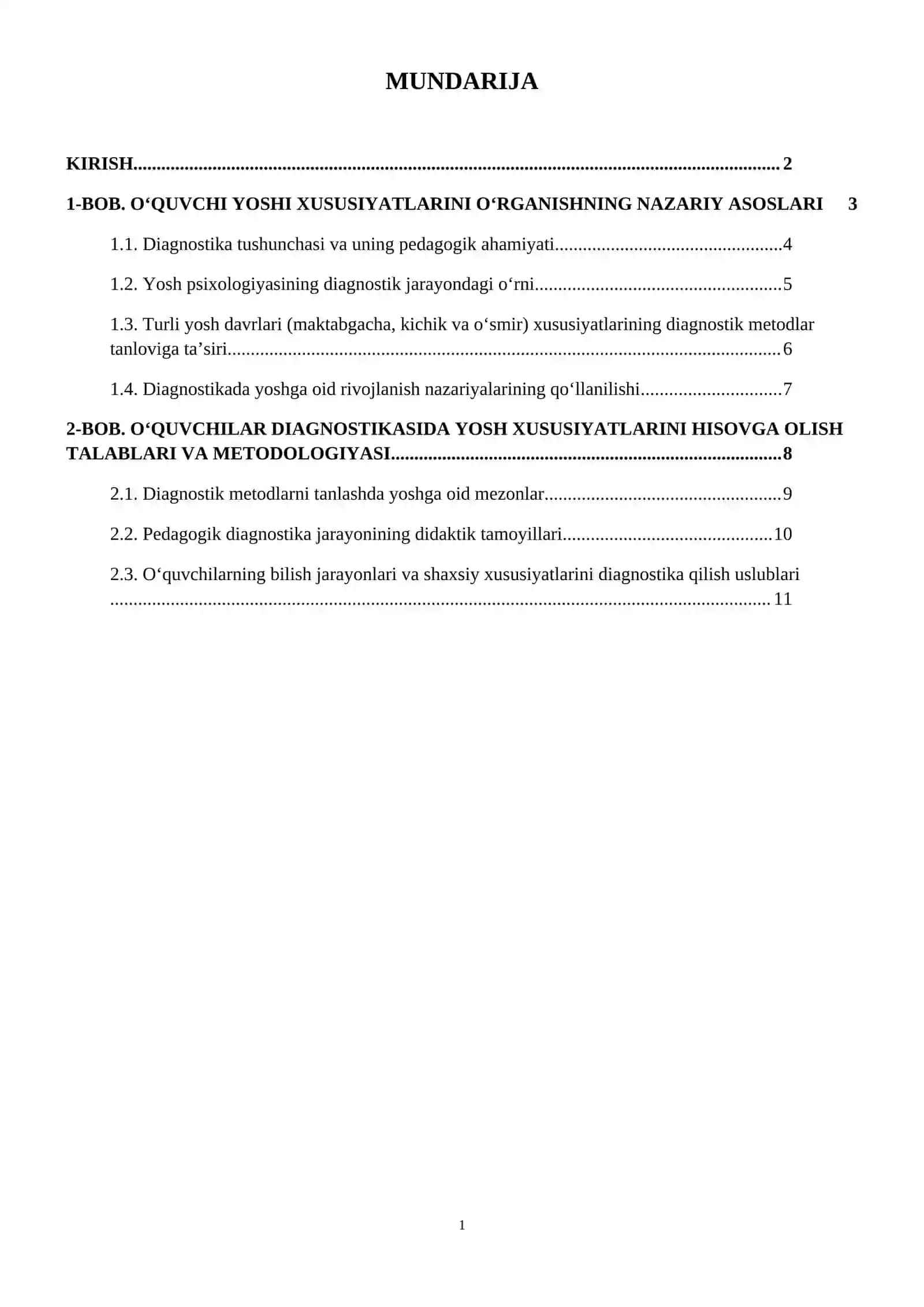 Oʻquvchilarni diagnostika qilishda ularning yosh xususiyatlarini hisobga olish: asosiy talablar. 2