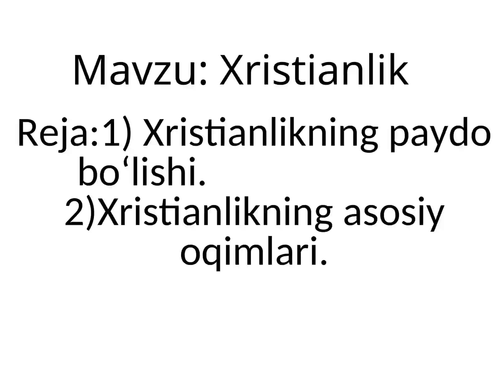 Xristianlik dini 2