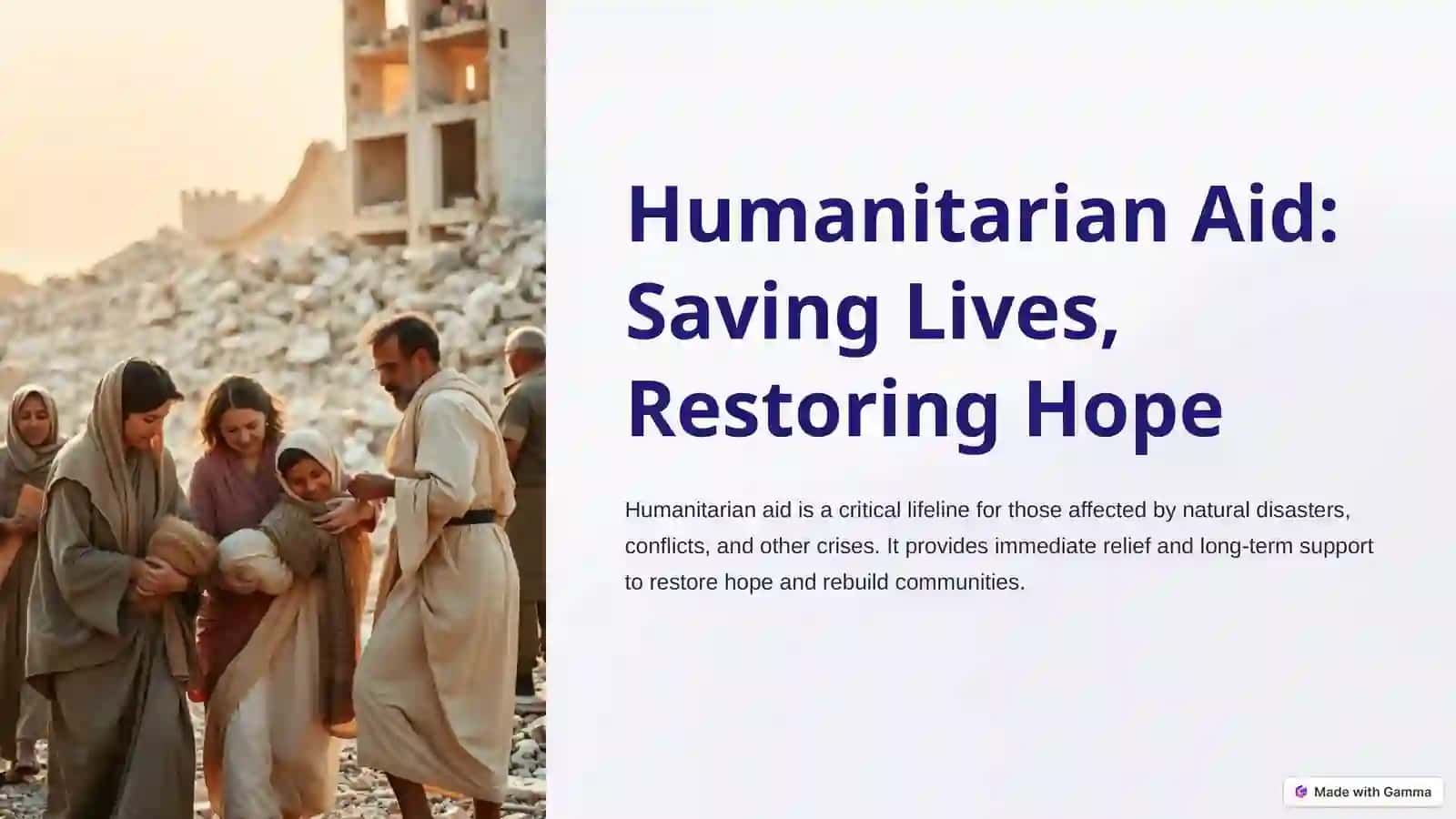 Humanitarian Aid: Saving Lives, Restoring Hope 2