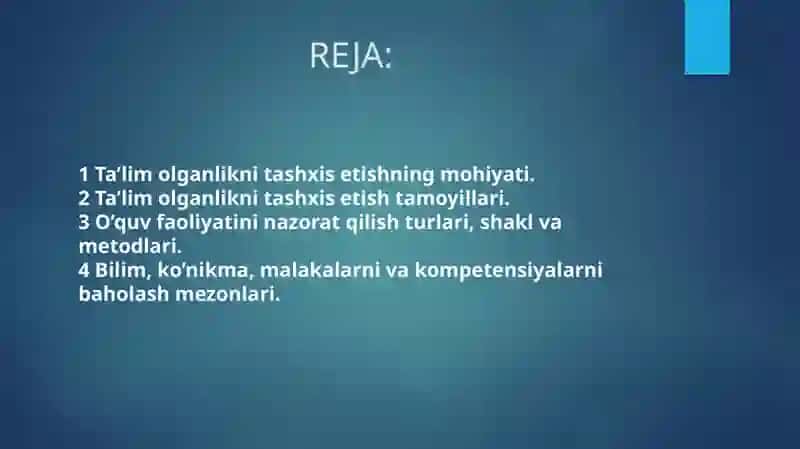 Boshlang’ich ta’limda o’quvchilarning bilim, ko’nikma va malakalarini tashxis etish 2