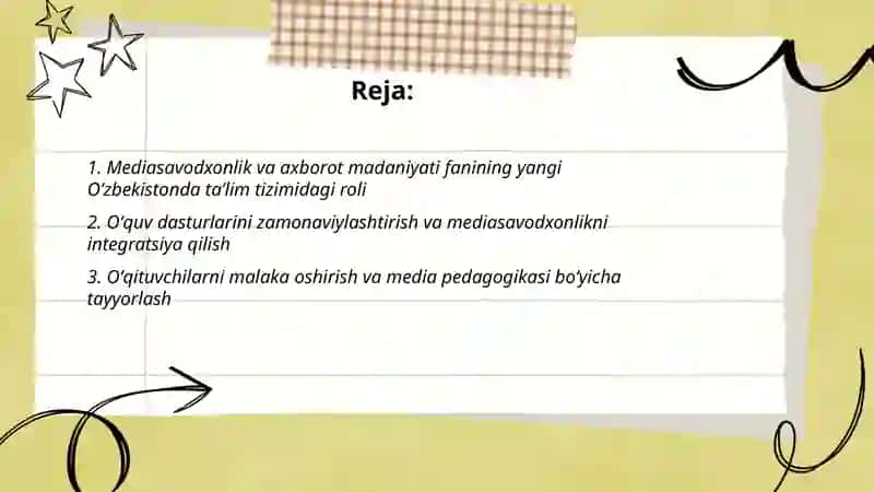 Mediasavodxonlik va axborot madaniyati fanining yangi Oʻzbekistonda taʼlim tizimidagi roli 2