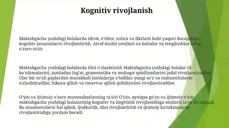 Maktabgacha Yosh Davrida Bilish Jarayonlari Va Nutqning Rivojlanishiga Xos Xususiyatlari 2
