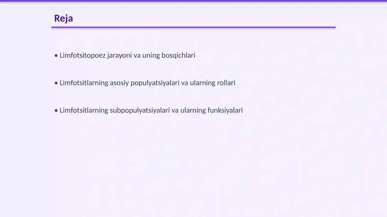 Limfotsitopoezning hususiyatlari 2