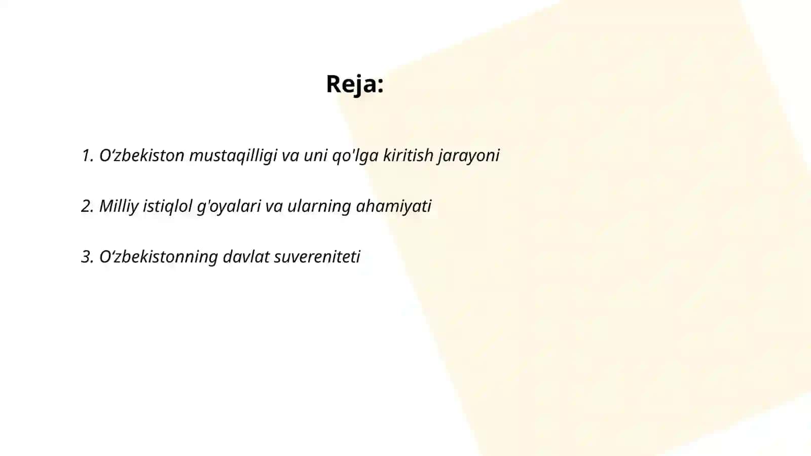 Oʻzbekistonning oʻziga xos istiqlol va taraqqiyot yoʻli 2