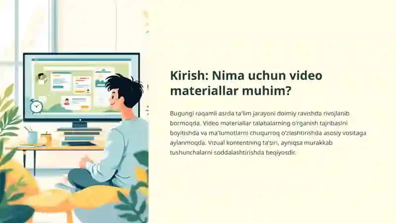 Zamonaviy monitorlar ta’limda vedio matreallardan foydalanishning ahamiyati 2