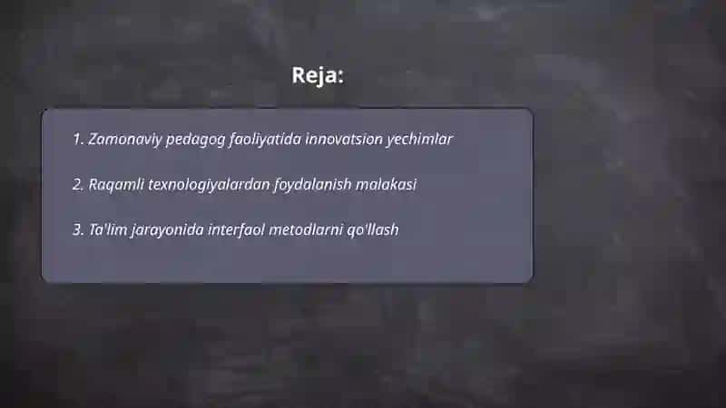 Zamonaviy pedagog faoliyatiga qoyiladigan talablar 2