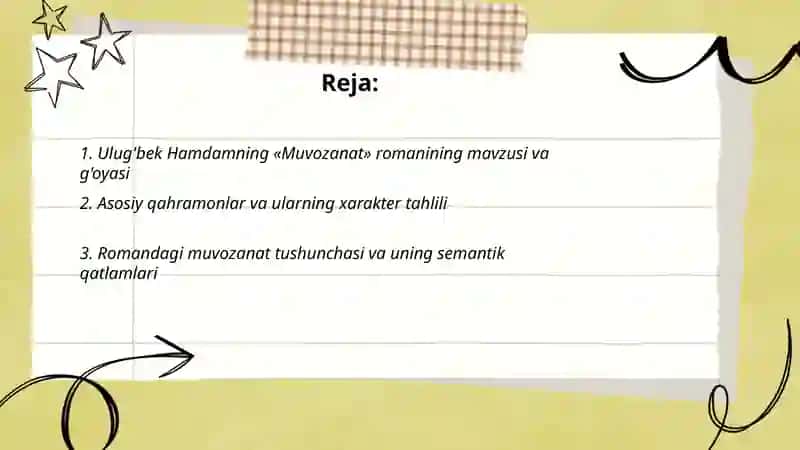 Ulug'bek Hamdamning Muvozanat romani 2