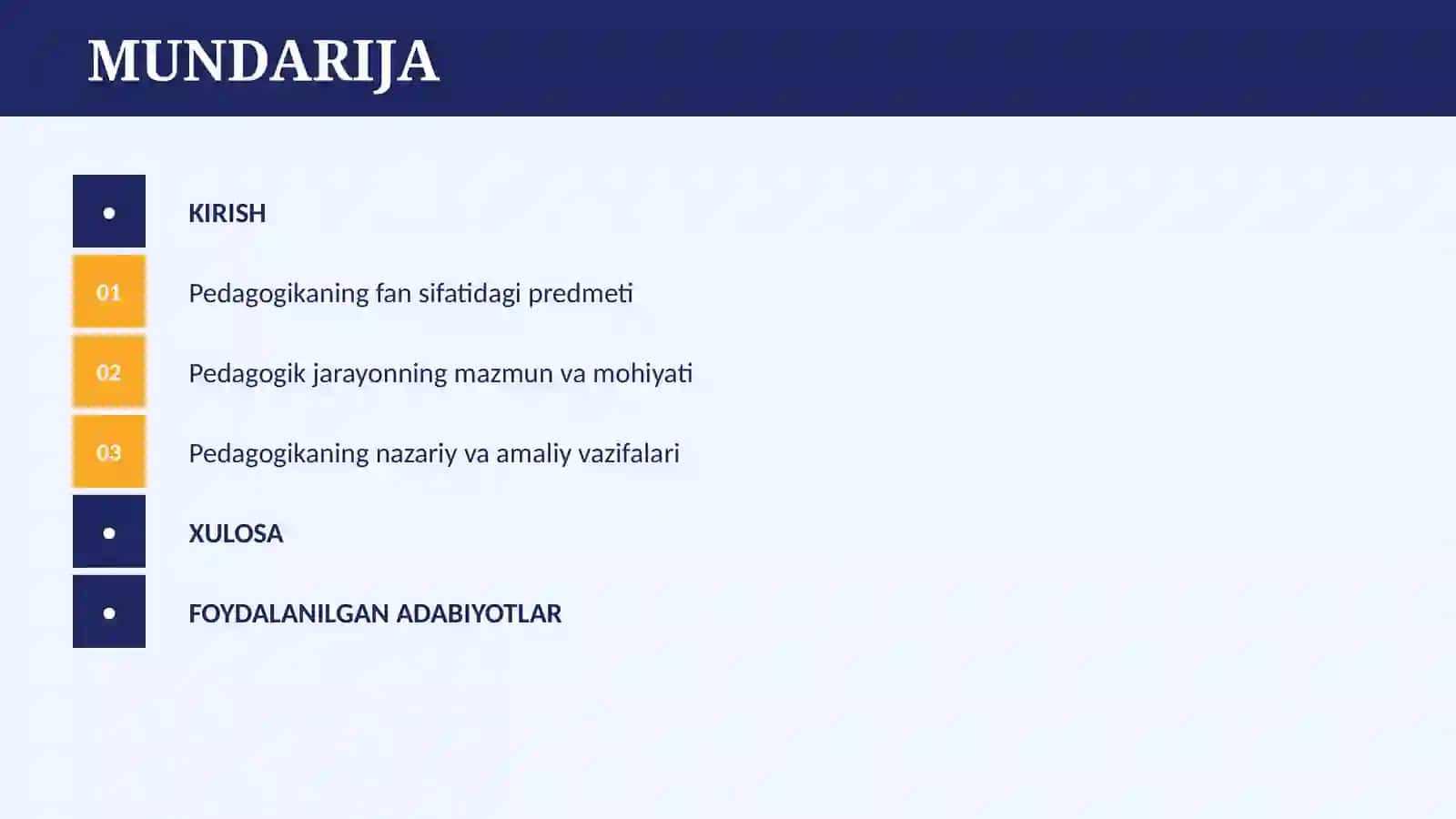 PEDAGOGIKA FANINING PREDMETI MAZMUN MOHIYATI VA UNING VAZIFALARI 2