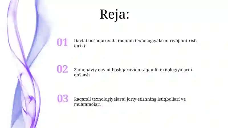 Davlat boshqaruvida raqamli texnologiyalarini rivojlantirish 2