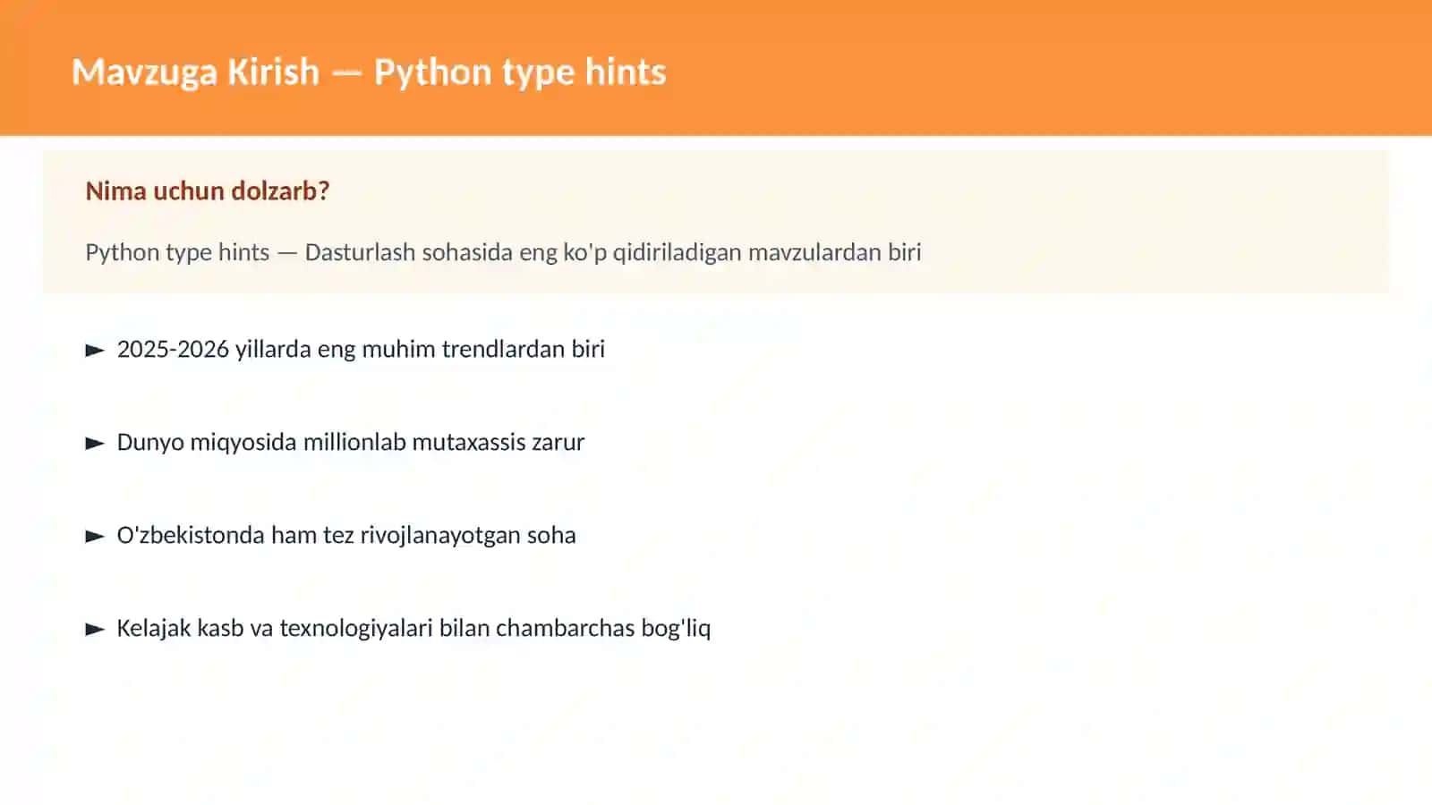 PYTHON DASTURLASH 2