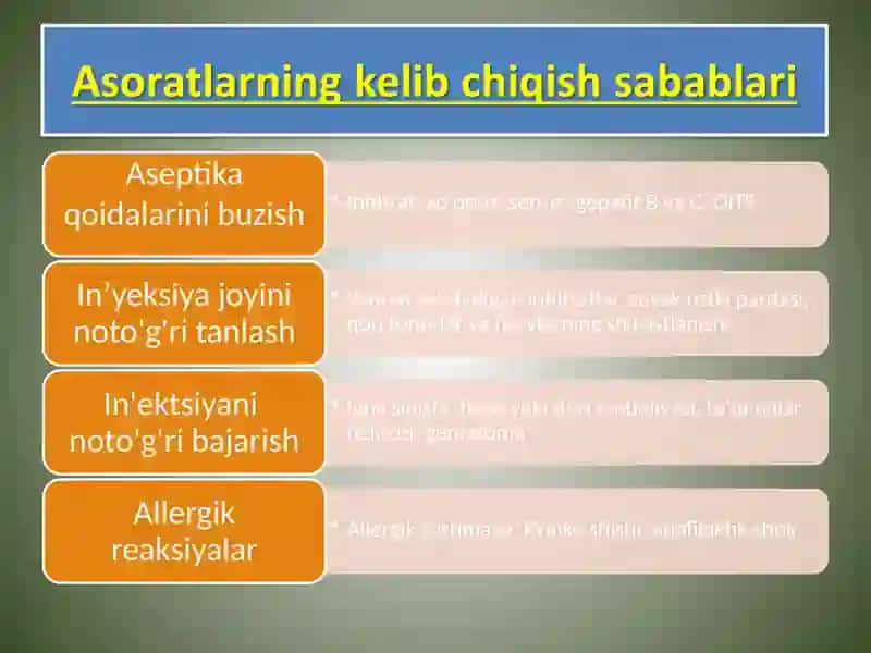 In'ektsiyadan keyingi asoratlar 2