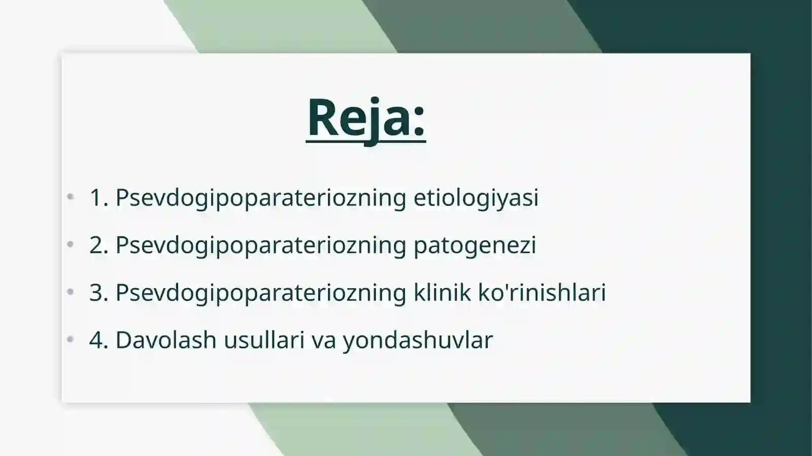 Psevdogipoparaterioz etiologiyasi, patogenezi, klinikasi, davolash usullari 2
