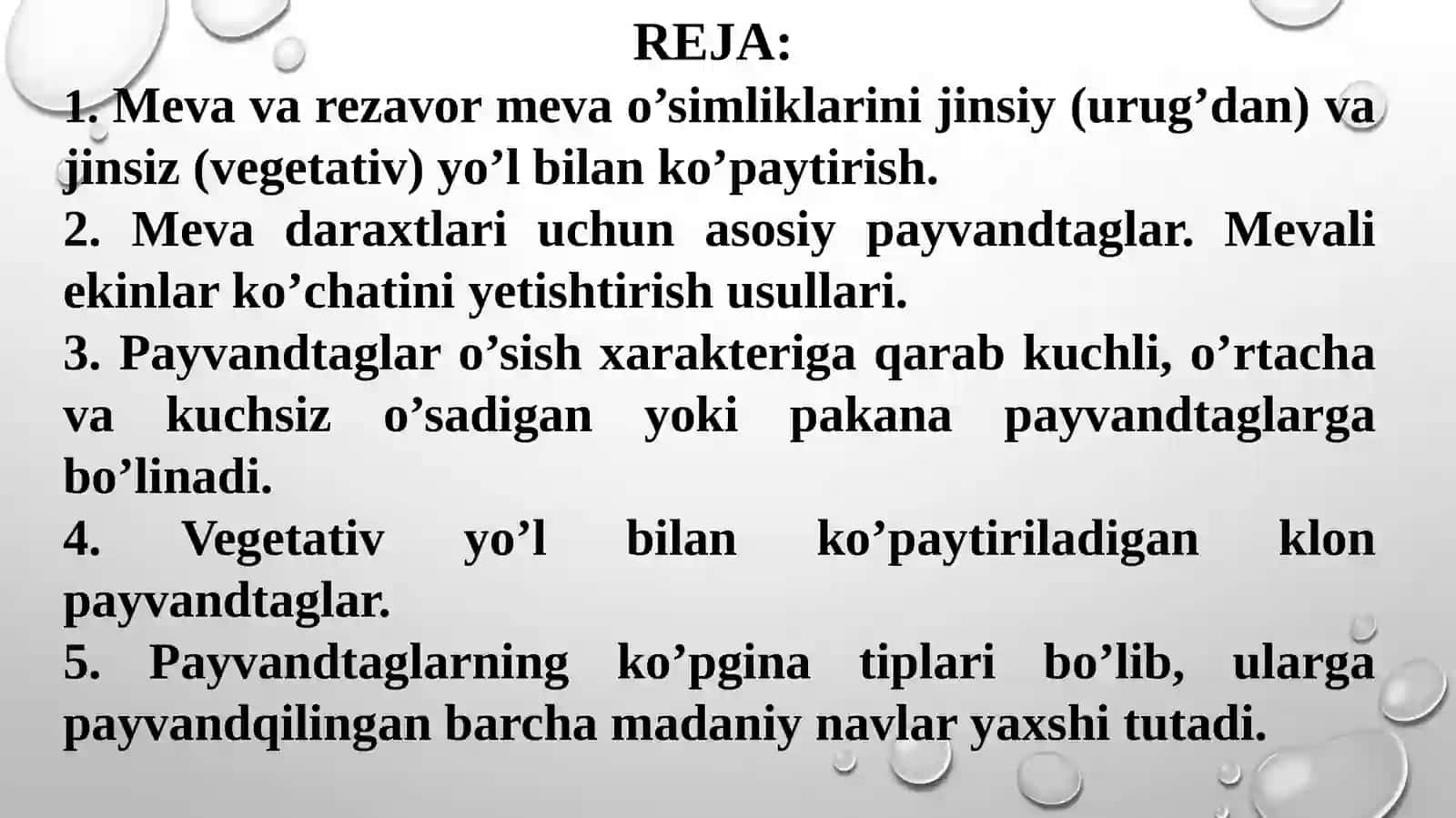 Meva va rezavor meva o’simliklarini kupaytirish 2