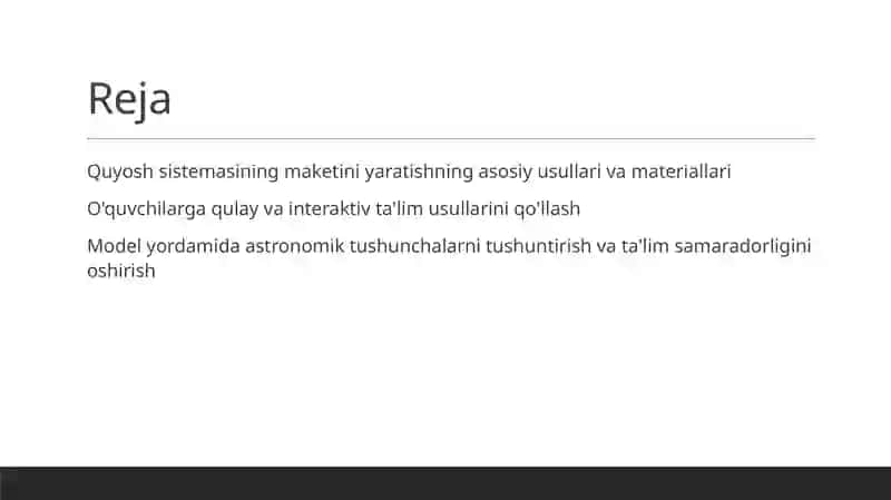 Quyosh sistemasi maketi 2