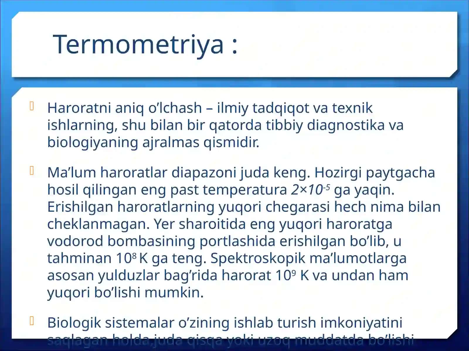 Termometriya va bolalarda tana haroratini o`lchash 2