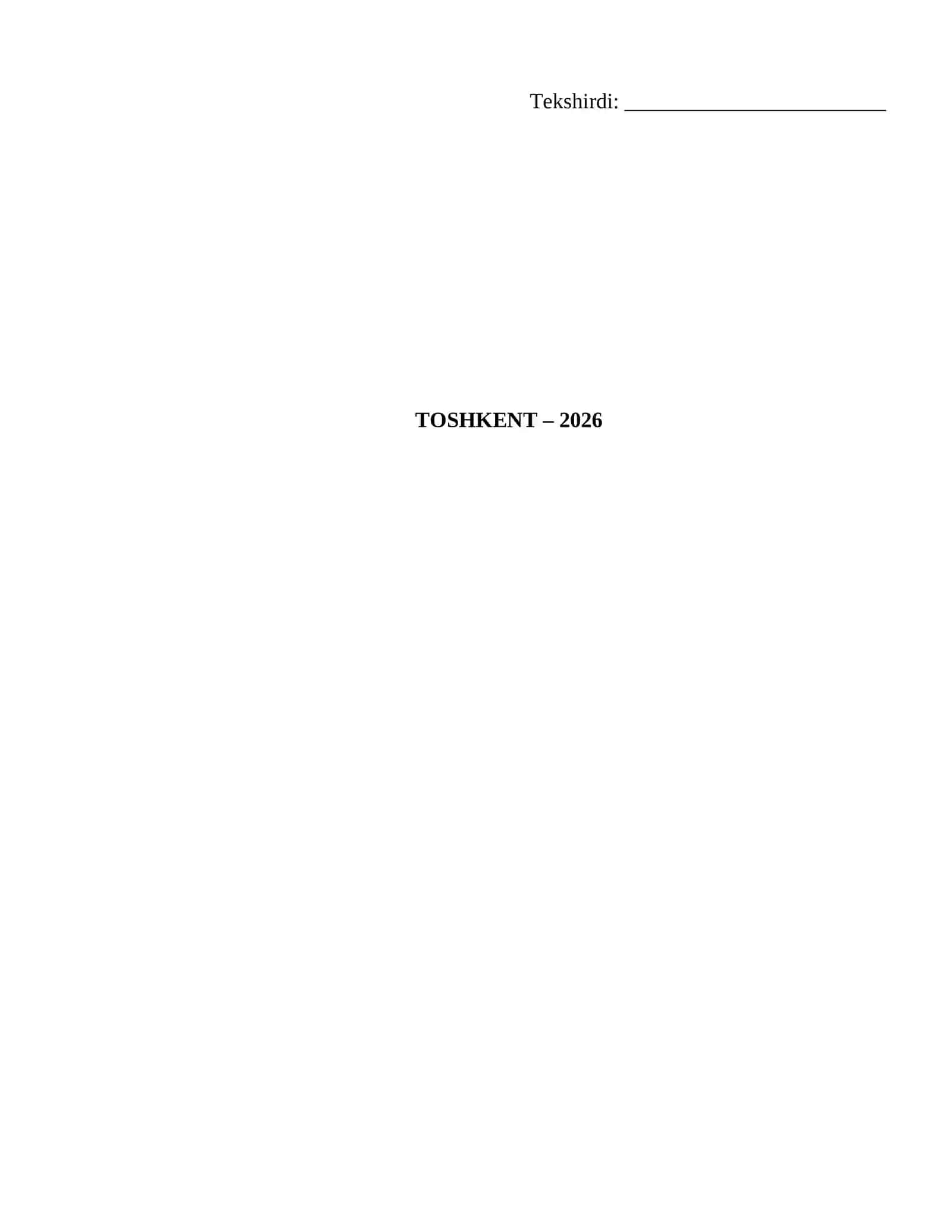 Kurs ishi namunasi — Word formatda tayyor kurs ishi 2
