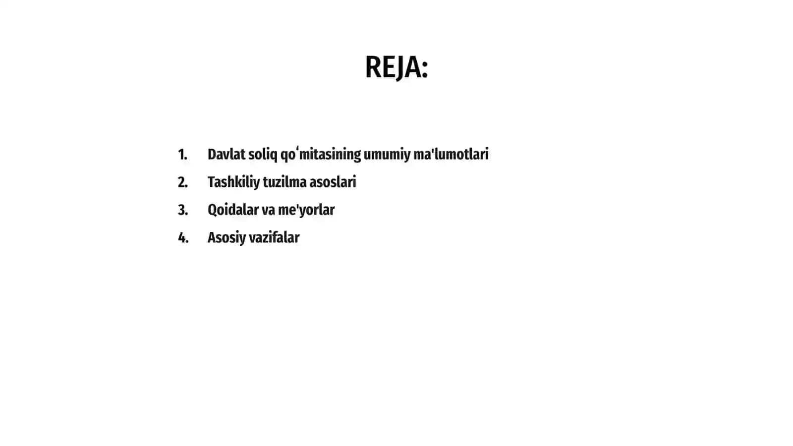 Davlat Soliq Qo'mitasi Tuzilmasi va Vazifalari 2